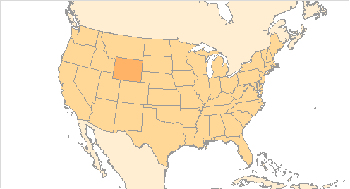 map of wyoming and surrounding states. Bordering States